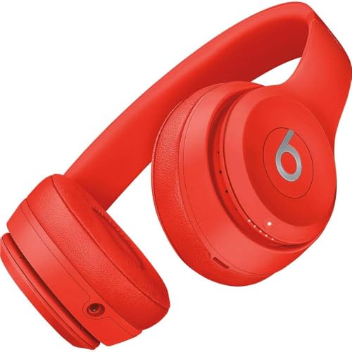 Image of beats Solo3 Wireless On-Ear Headphones - Citrus Red (Renewed)