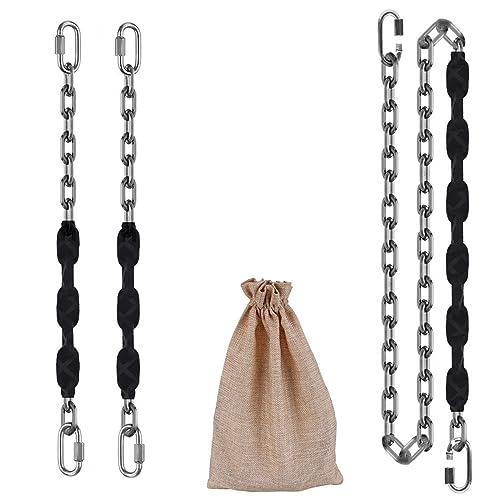 2-Stainless-Steel-Chains-64-4-Quick-Connection-Buckles-Never-Rust-Swing-Hardware-for-Hammock-Chairs-Swings-Sandbags-up-to-1000LB