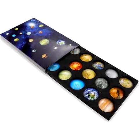 Ktdorns Planetary Fridge Magnets -12 Pack Refrigerator Magnets, Office Magnets, Calendar Magnet, Whiteboard Magnets,Perfect Decorative Magnet Set with Storage Box (Upgraded Refrigerator Magnets) Cover