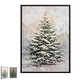 Generisch Beleuchtete Weihnachts-Leinwandkunst, LED-Weihnachtsbaum, beleuchtete Leinwand, Wanddekoration, Winterszene, Wandkunst, Heimdekoration, Weihnachtsgeschenke für Frauen (1)