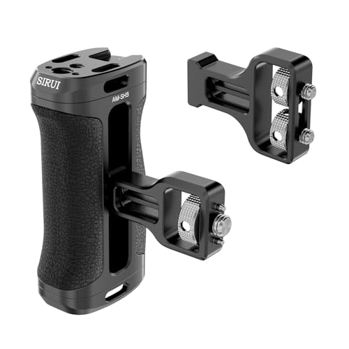 Image of SIRUI Side Handle with Locating Mount for ARRI and Dual 1 /4 inch Screw Mount Optional, Lightweight Camera Handgrip with Cold Shoe, Multiple Threads, Up and Down Adjustable Side Grip, AM-SHS(Pack of 1)