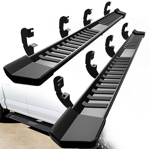 YITAMOTOR Running Boards Compatible with 2019-2025 Chevy Silverado/GMC Sierra 1500, 2020-2025 Silverado/Sierra 2500HD 3500HD Crew Cab(Excl. 2019 1500 LD) Flat Pedal-6 in