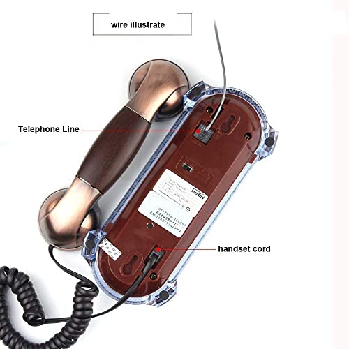 Image of Pekos Landline Telephone Corded Intercom Receiver with Ringer LED Indication for Office Home (Multi-Color)