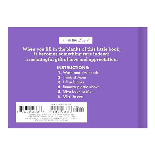Knock Knock What I Love about Mom Fill in the Love Book Fill-in-the-Blank Gift Journal, 4.5 x 3.25-inches - Image 3