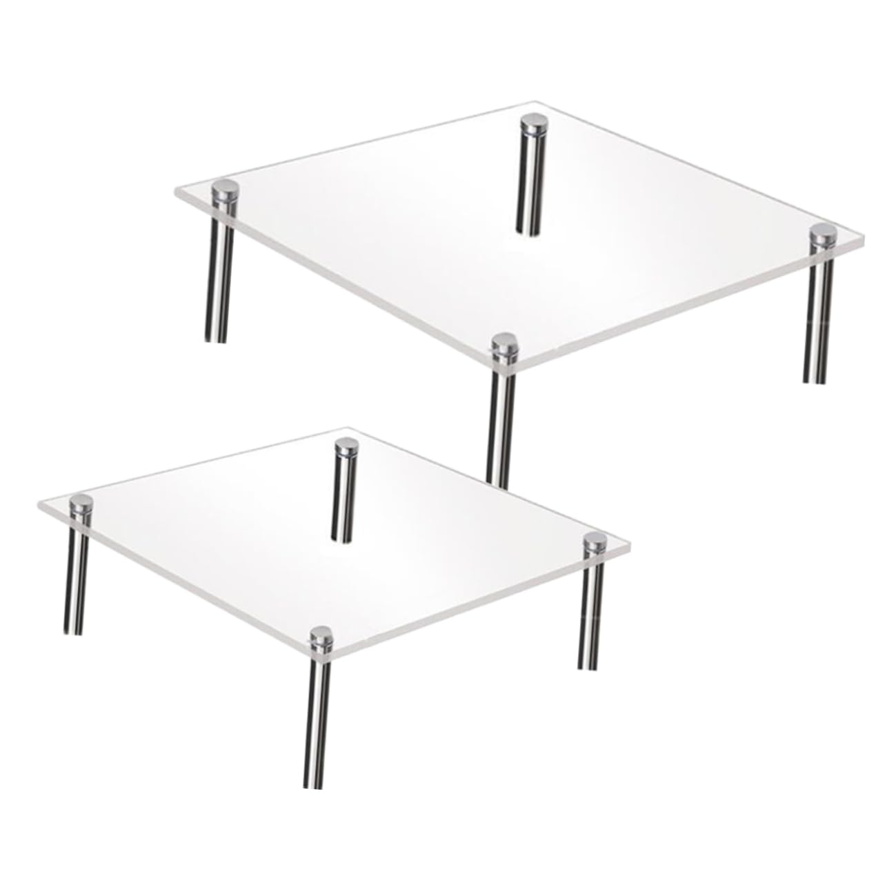 Garneck 2 Pcs Pastry Tower Cake Display Holder Cake Display Stand Acrylic Cake Dessert Stand Metal