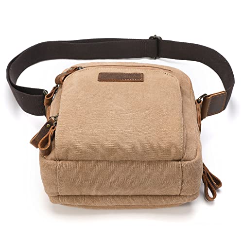 Jack&Chris Canvas Messenger Bag For Men, Man Purse Crossbody Bags For Work Business,Jc5207-Canvas-Brown #TOP6