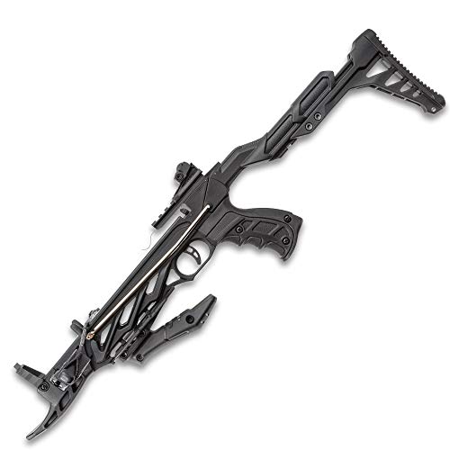 M48 Hell Hawk SELF-Cocking Assault Crossbow Pistol - Lightweight Fiberglass Construction, 185 FPS, Bolts Included - Length 24 2/5”