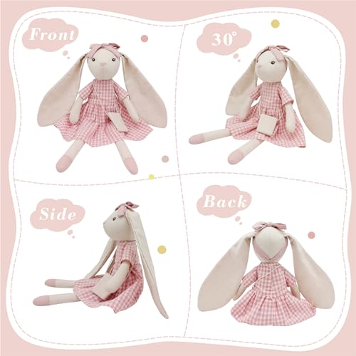 15bunnystuffedanimalforgirlsplushtoydollwearingpinkplaiddresscutedollsetdressupfor345yearoldgirlgiftforlittlegirlbirthdayeasterchristmas Urban Country Home Decor 15 bunny stuffed animal for girls plush toy doll wearing pink plaid dresscute doll set dress up for 3 4 5 year old girl gift for little girl birthday easterchristmas urban country home decor