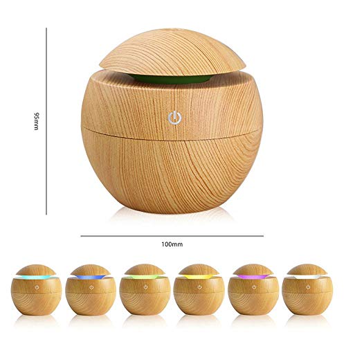Difusor De Aromas Elétrico, LED, 7 Cores, USB