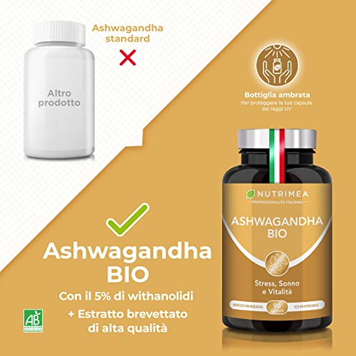 Ashwagandha Bio | Favorisce il Sonno | Allevia lo