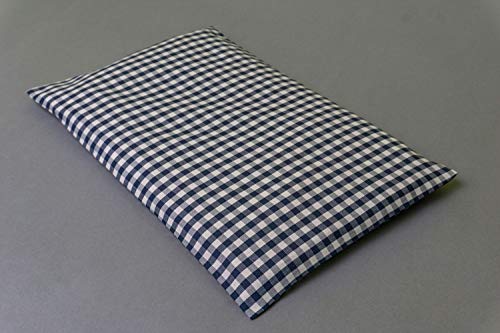 Koolzaadkussen 30 x 20 cm, biologische stof blauw-wit - als warmtekussen en koelkussen - korrelkussen voor magnetron en… - Image 3