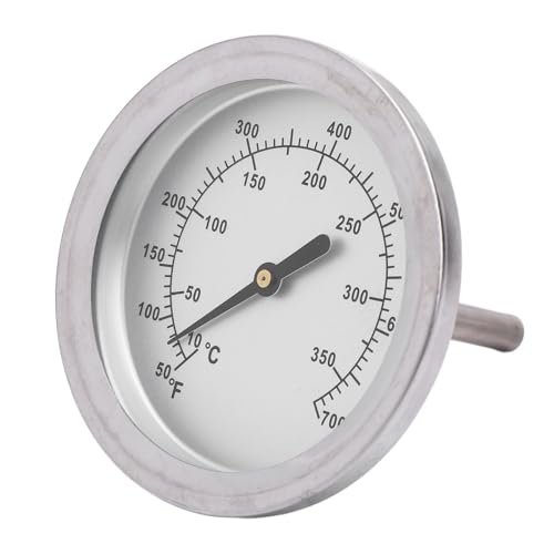 6.7cm Large Dial Oven Thermometer, 50-700°F Stainless Steel BBQ Thermometer Oven Grill Monitoring Thermometer for Home Kitchen