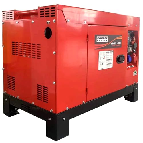 Syntrox Krisensichere Stromversorgung Arges, Dieselgenerator 12KW, Notstromgenerator, Kraftstoffeffizient, Mobil, Geräuscharm, Umweltfreundlich, Leichte Bedienung, Camping, Powerstation