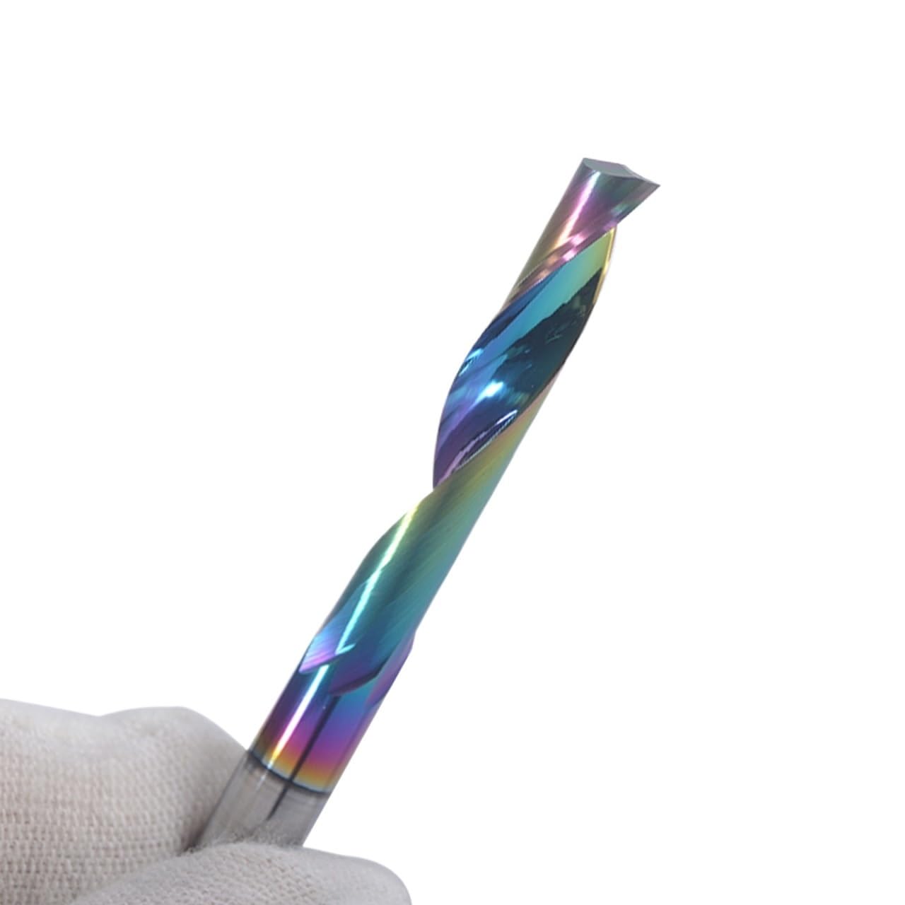 5 sztuk spiralnych frezów trzpieniowych z węglika wolframu, z pojedynczym ostrzem, z trzonkiem 3,175-12 mm, z powłoką DLC, frezy obrotowe CNC(5x17x45L)