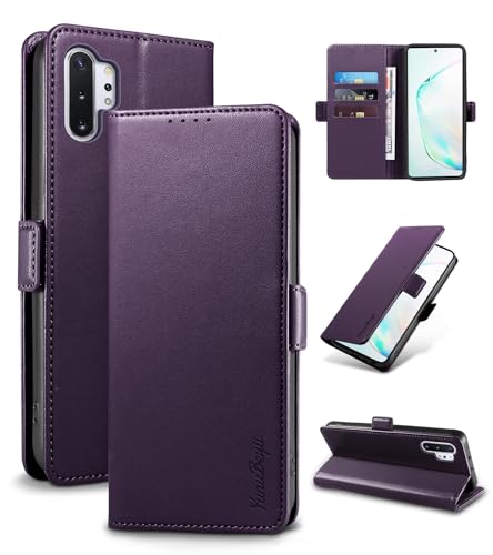 Yunubeyii Wallet Flip Case for Samsung Galaxy Note 10 Plus/Note10+,Purple