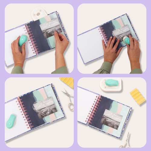 Craftelier - Spezial-Magnethefter für Papier, Fotos, Scrapbooking und Bastelmaterial | 1000 HeftKlammern im Lieferumfang | Heftet bis zu 6-8 Papiere zusammen | Farbe Türkis