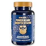 Derm Dude Power Beard Growth Vitamins for Men | With Biotin 10K MCG, Zinc B12 Saw Palmetto & Keratin for Healthier Thicker Fuller & Stronger Facial Hair | Restore Hair Breakage & Thinning, 60 Capsules
