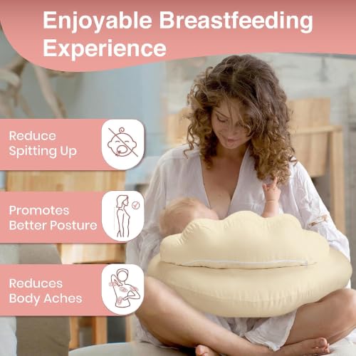 Image of PILLANI Nursing Pillow, Breastfeeding Pillows for Enhanced Safety & Comfort for Mom & Baby, Removable Cotton Cover, Adjustable Waist Strap, Breastfeeding Essentials, Baby Registry Search