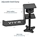 VIVO Steel Clamp-on Headphone Holder, Under Desk Mount Headset Hook Clip with Adjustable Clamp, Black, MOUNT-HDPH01
