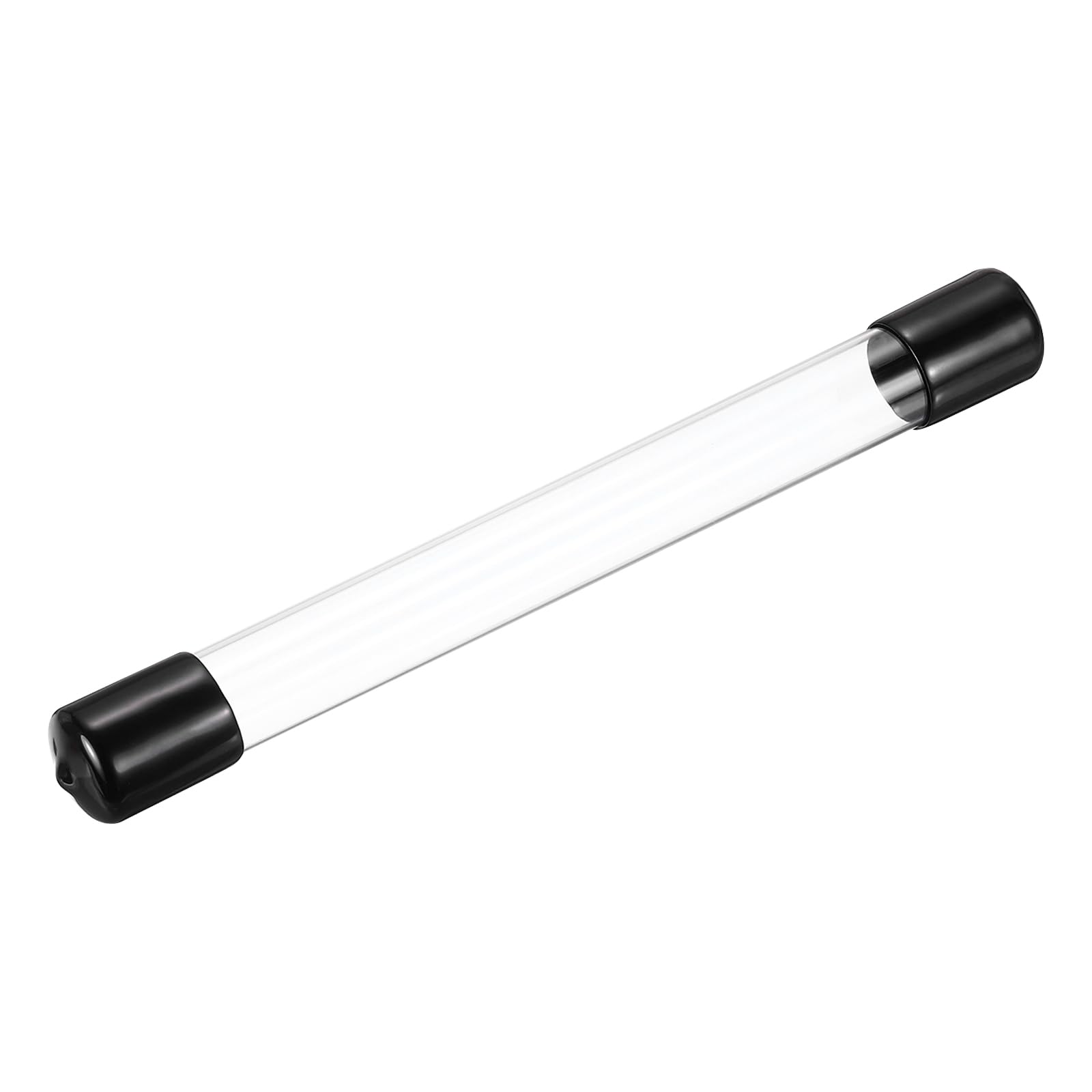 MECCANIXITY Clear Storage Tube 18x20mm Small Plastic Round Tubing with Caps Rigid Bottle Container 200mm/8 Inch for Item Stored