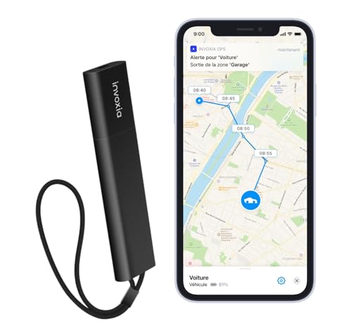Invoxia Tracker GPS Pro - Localisation en Temps Réel - 1 an d'abonnement Inclus - pour Voitures, Motos, Enfants - Alertes de Mouvement et d’Inclinaison -...