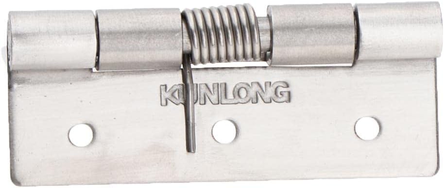 Stainless Steel Spring Door Hinges Automatic Closing Adjustable Silver