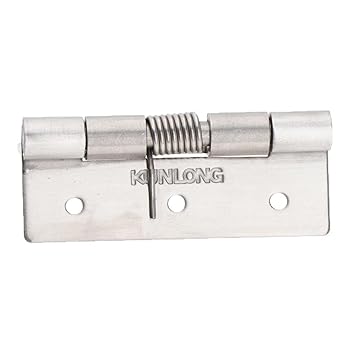 Pinakine Stainless Steel Spring Door Hinges Automatic Closing Adjustable Silver(67018581PNK)