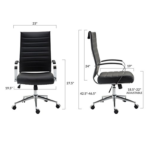 Edgemod Poly And Bark Tremaine High Back Management Chair (White) #TOP5