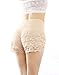 Women's Sexy Lace Stretchy Safety Pants Tight Shorts Leggings Apricot