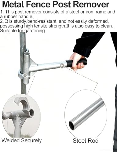 Heavy-Duty Greenhouse Post Puller - C-Clamp Stand-Up Stake Remover for Tent, Backyard & Farm - High Load Capacity (3.2cm/1.26")