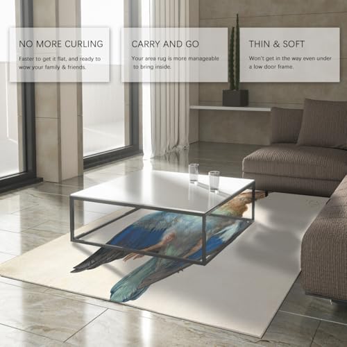 Tapis Renaissance bleu peinture classique 120x180cm - 4