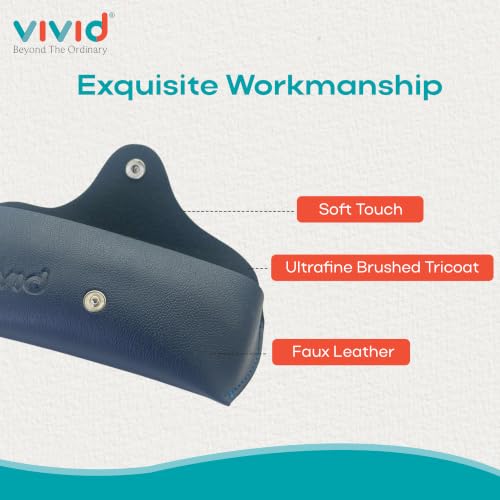 Image of VIVID Unisex Specs Snap Button Eyewear Dabbi Faux Leather Soft Case Cover