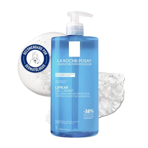 Miniatura 2 de La Roche Posay, Lipikar Gel de Ducha Fisiológico Relipidizante, Con Niacinamida y Manteca de Karité, Sin Jabón Ni Parabenos, Para Piel Sensible y Seca, 1L