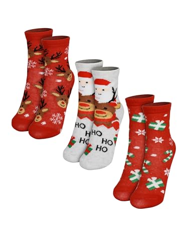 United Labels Weihnachtssocken Rentier Santa für Kinder - Sneaker...