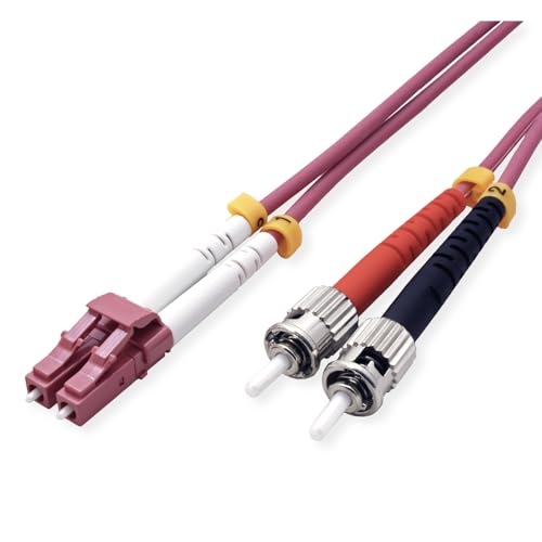 VALUE LWL-Kabel 50/125µm OM4, LC/ST, violett, 10 m