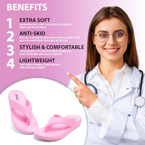 Image of DOCTOR HEALTH SUPER SOFT Women Soft EVA Flip Flops | Lightweight Cushioned Thong Slippers | Anti-Slip Comfortable Everyday Wear Sandals for Indoor Outdoor Use