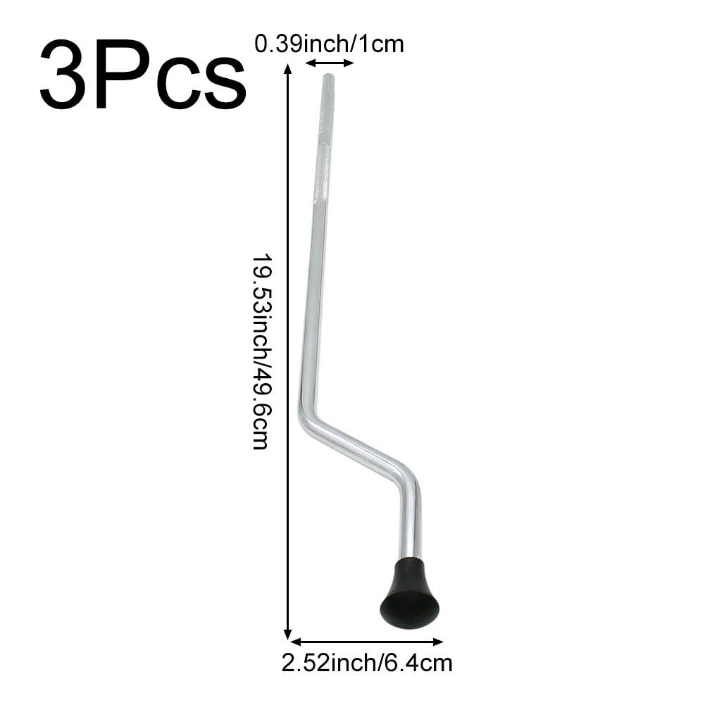 Lot De 3 Pieds De Tom Basse pour Percussions, Pièces De Rechange, Pieds De Support pour Batterie