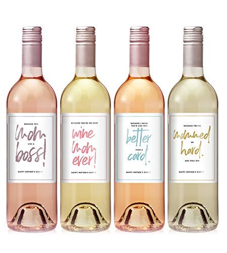 Amazon.com: Boss Mother's Day Wine Label Set - 4 in a set ...