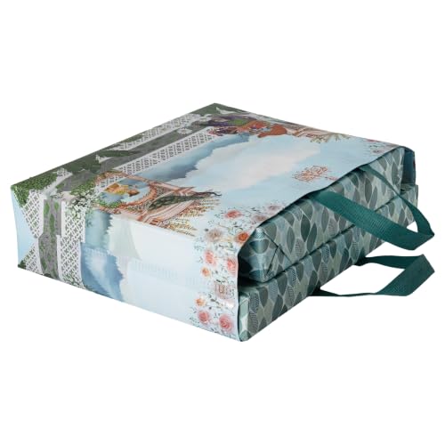 Image of Lavya Wedding Special Return Gift Bags (Royal Wedding Heritage, Pack of 10) | Large Size (15x12.5x4 in) | Reusable Non-Woven Metallic Laminated Matt Finish | Ideal for Gifting Sarees, Sweets & Dry Fruits