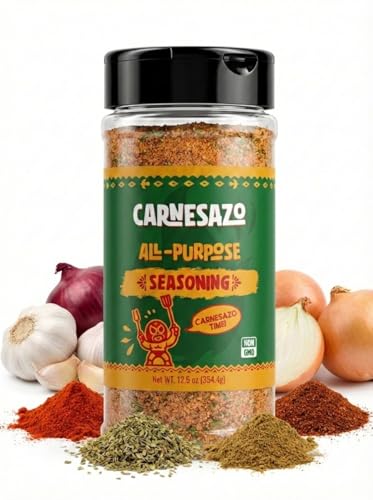 Carnesazo Taco Seasoning (All-Purpose), 12.5 oz, Non-GMO, Made in USA.