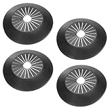 BE-TOOL 4PCS Plastic Pipe Flange, Pipe Cover for Cover Holes Around Pipes Bathroom Kitchen(M Black)