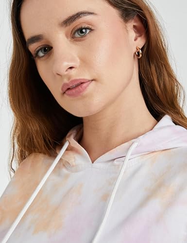 Image of Amazon Brand - Symbol Women Cotton Hooded Relaxed Fit Sweatshirt (Tie-Dye | Pullover) (Available in Plus Sizes)