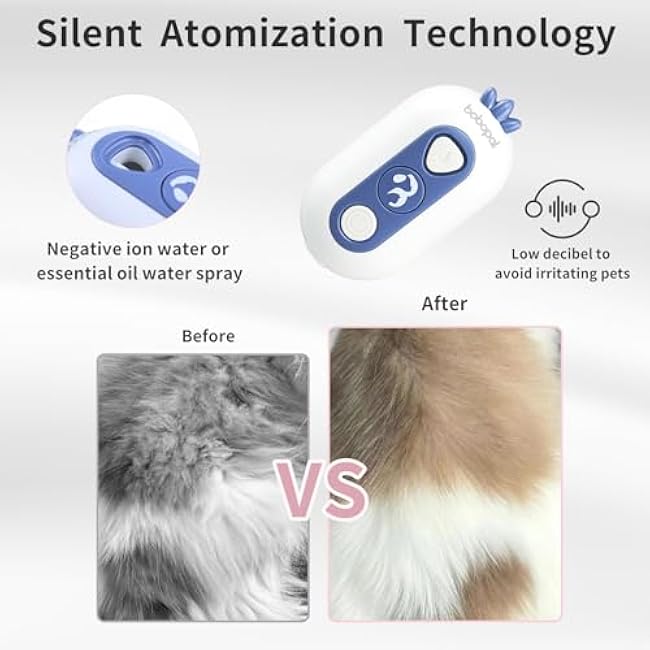 Cat Steam Brush, 3-in-1 Pet Steam Brush for Cats Shedding & Grooming, Brushes for Indoor Cats, Anti-Static Hair Removal Comb with Water Tank, Gentle Grooming Supplies for Long & Short Hair-dIuYkZPx