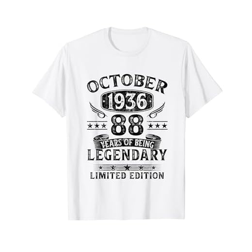 Regalo 88 Años Hombre Mujer Fabricado En Octubre 1936 Camiseta