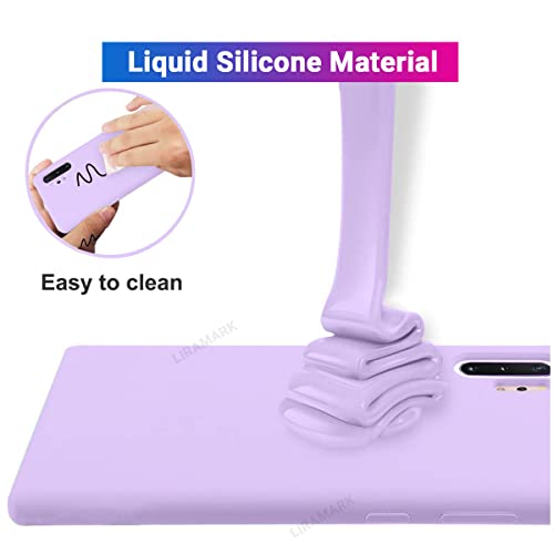Image of LIRAMARK Liquid Silicone Soft Back Cover Case for Samsung Galaxy Note 10 Plus /Note 10+ (Levender)