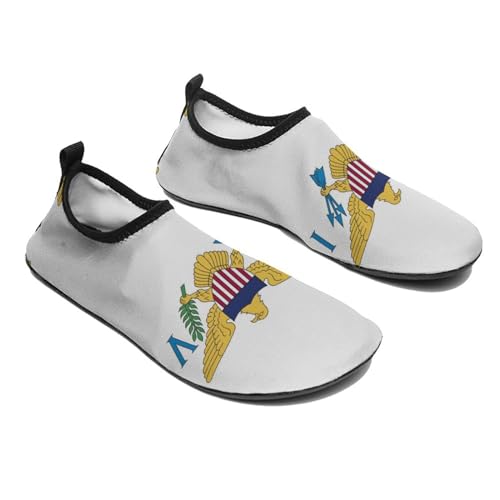 GeRRiT The United States Virgin Islands Flag Water Shoes for Women Men Quick-Dry Aqua Socks Swim Beach Barefoot Yoga Surf Pool Camping