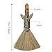 RENEMEGO Witch Broom Witchcraft Supplies - Altar Supplies with Tiger Eye Stone Wiccan Stuff Goddess Magic Broomstick with Natural Healing Crystals Hexagonal Points Pagan Reiki Energy Clearing Decor