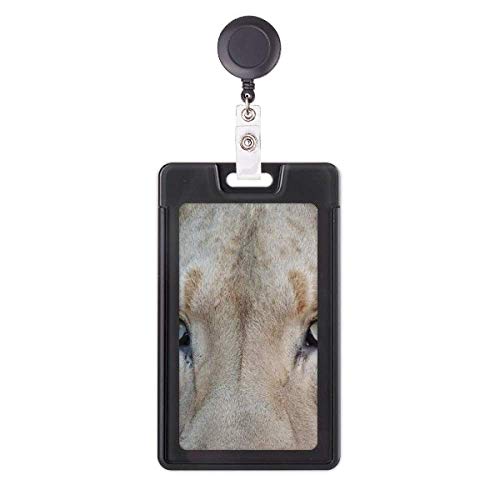 Porte-badge rétractable lion blanc, idée cadeau originale pour collègue et soignant
