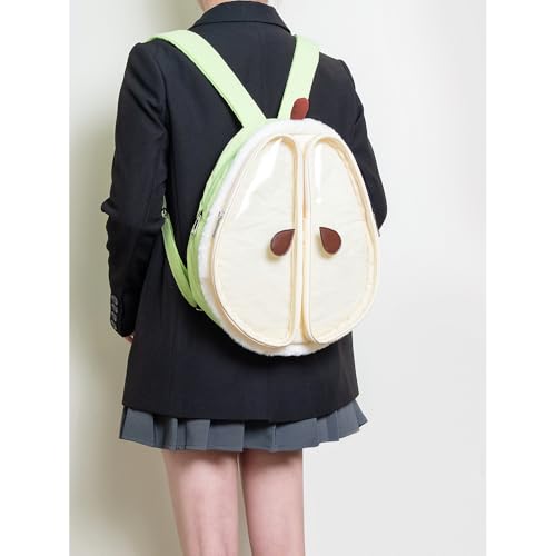 Cute Pear Shape Ita Bag Anime Cosplay Daypack Large Capacity Kawaii Backpack for Women (Green, Large)2