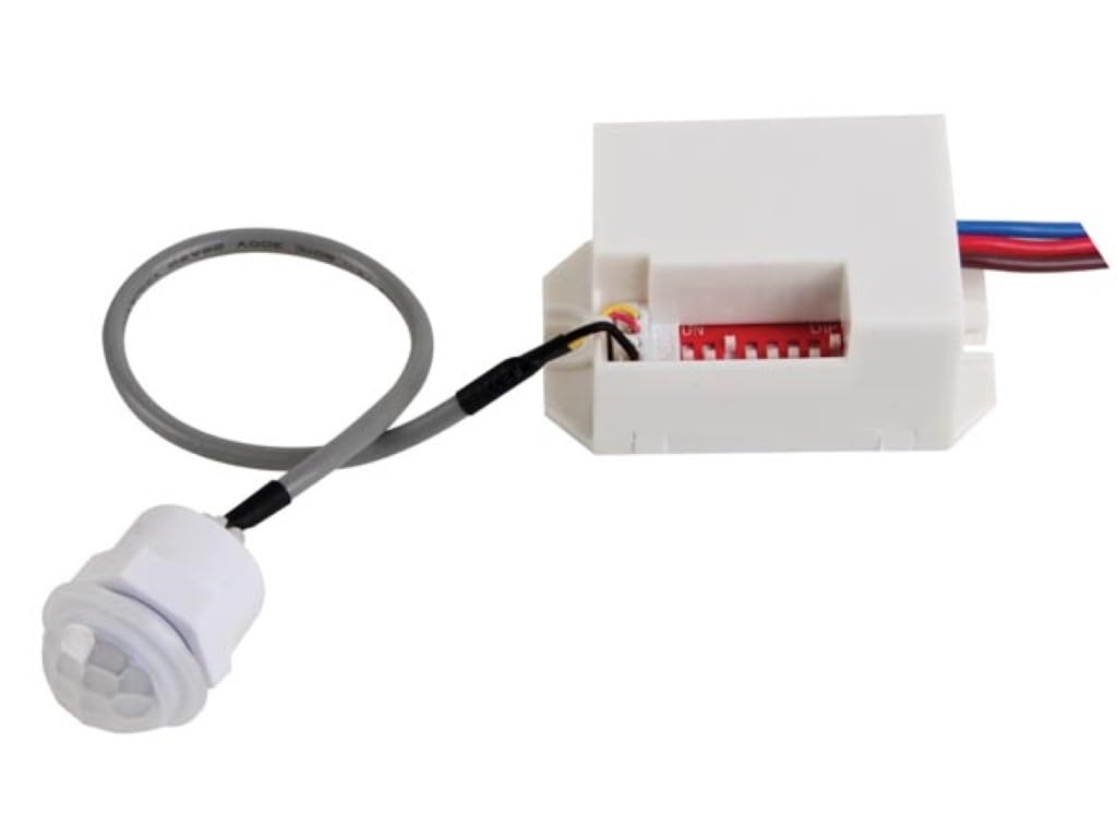 Détecteur de mouvement intérieur avec fonction jour nuit automatique Perel IP20 blanc